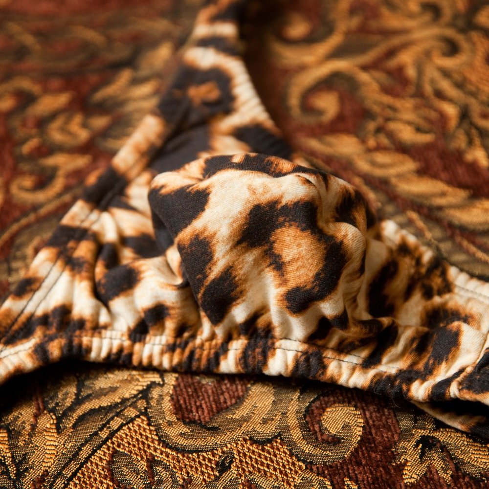 Mens Leopard Print Thin Sides Contoured Handmade - Picture 4 of 5